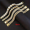 4 Pcs 14K Gold Plated Iced CZ Bling Tennis Heart Cuban Link Men Women Bracelets